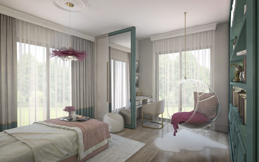 Luxurious villas with separate pool in an upscale neighborhood