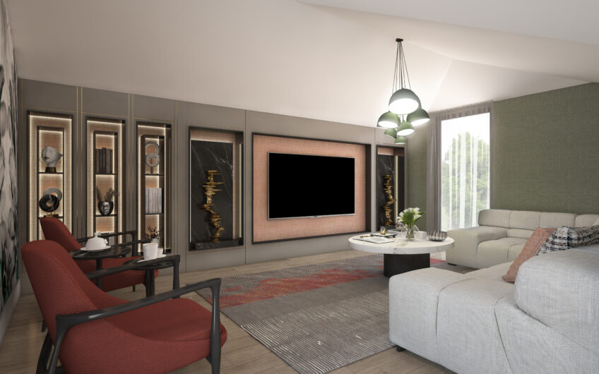 Luxurious villas with separate pool in an upscale neighborhood