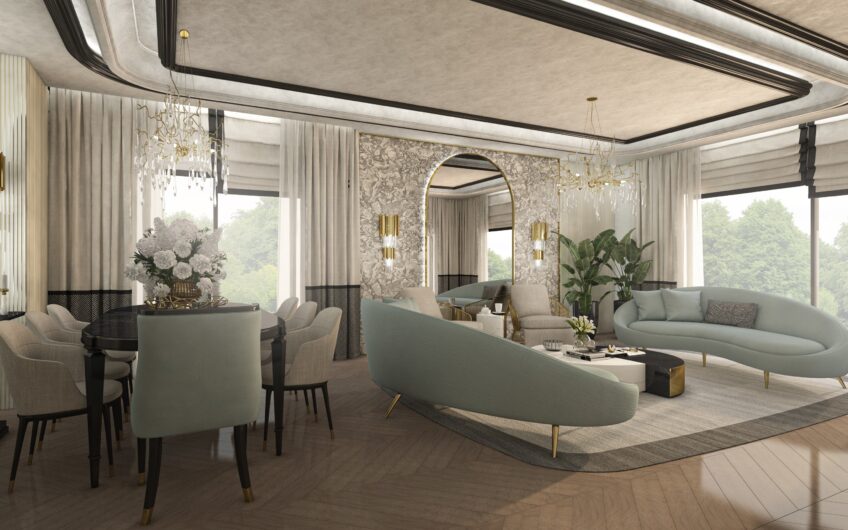 Luxurious villas with separate pool in an upscale neighborhood