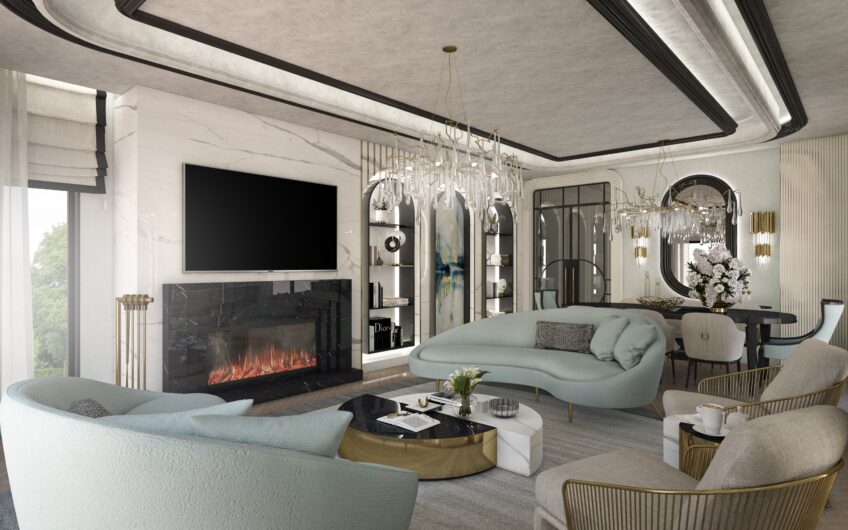 Luxurious villas with separate pool in an upscale neighborhood