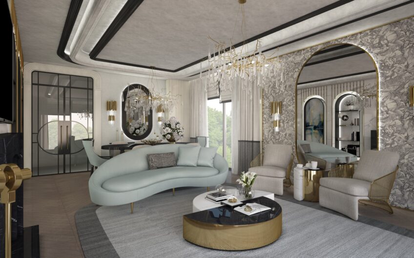 Luxurious villas with separate pool in an upscale neighborhood