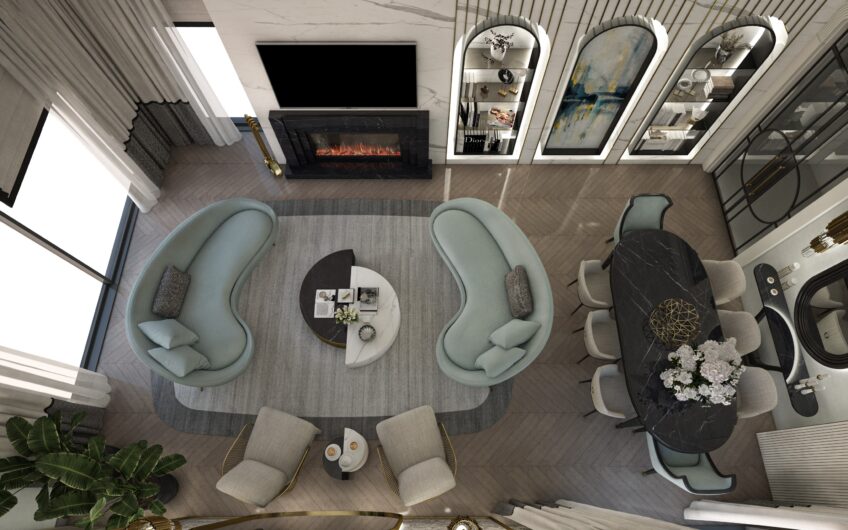 Luxurious villas with separate pool in an upscale neighborhood