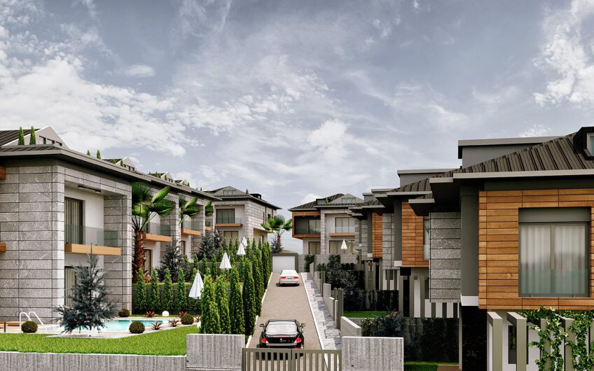 Luxurious villas with separate pool in an upscale neighborhood