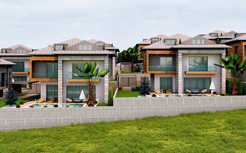 Luxurious villas with separate pool in an upscale neighborhood