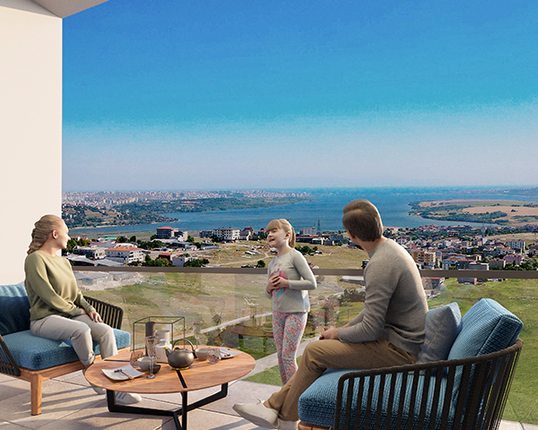 An investment residential project with views of the Istanbul Canal and Kucukcekmece Lake